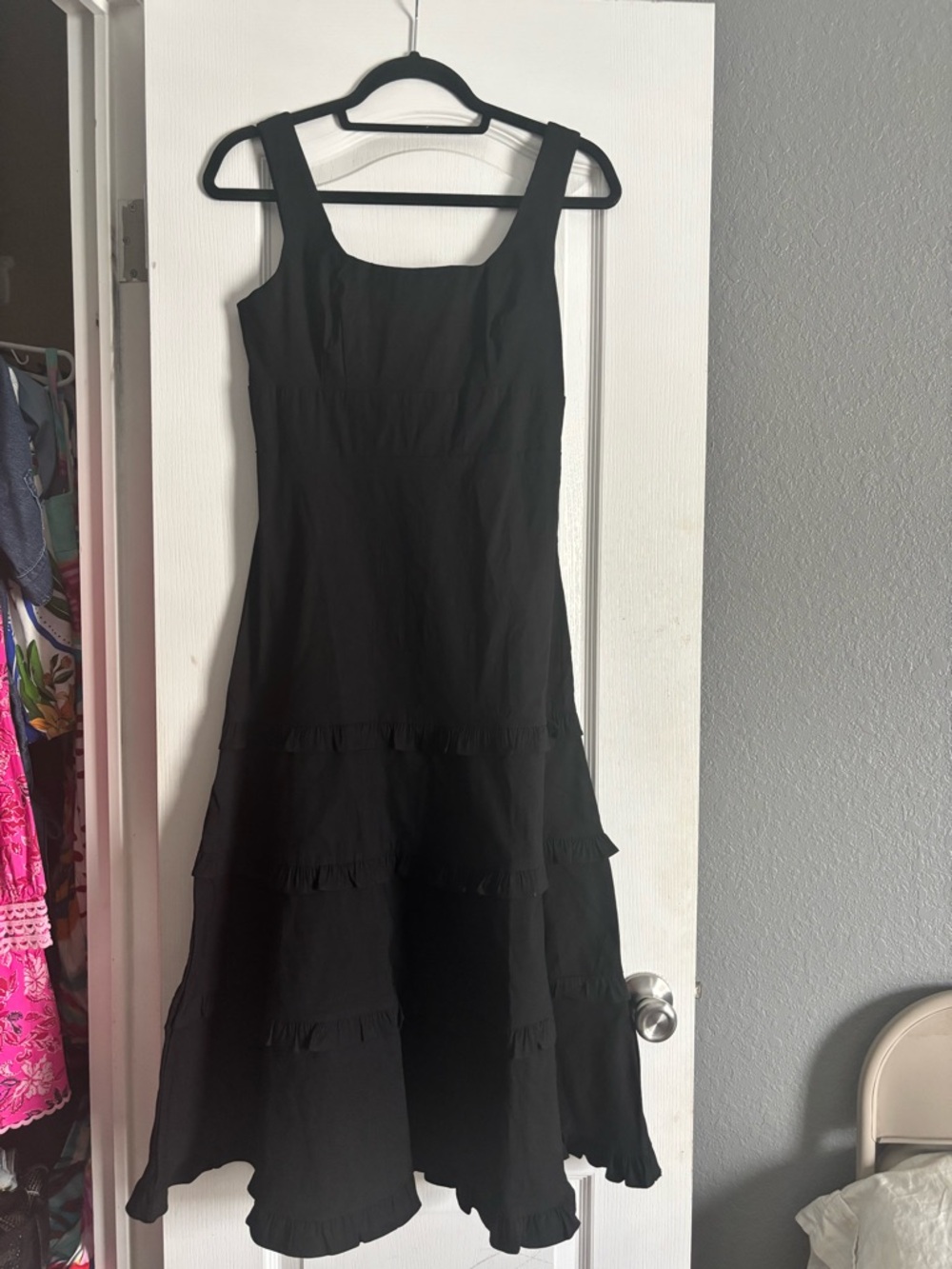 Anthropologie the Blythe tiered midi black dress - Picture 14 of 14